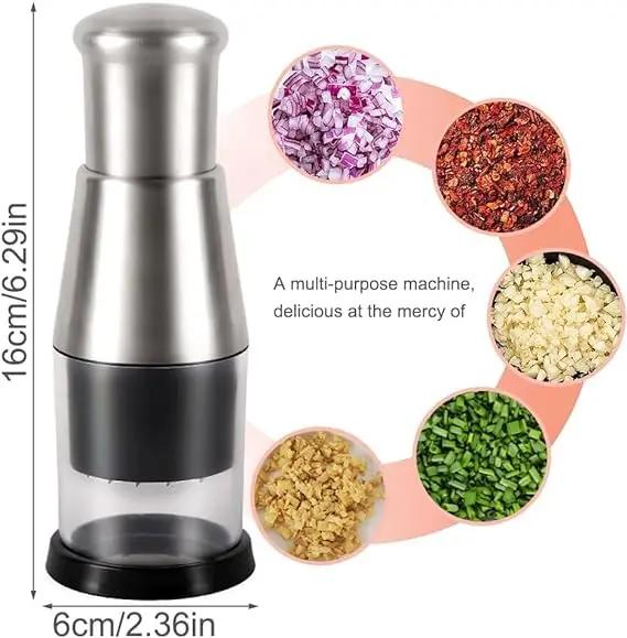 Multi-Use Garlic & Veggie Chopper – Stainless Steel - zensocart