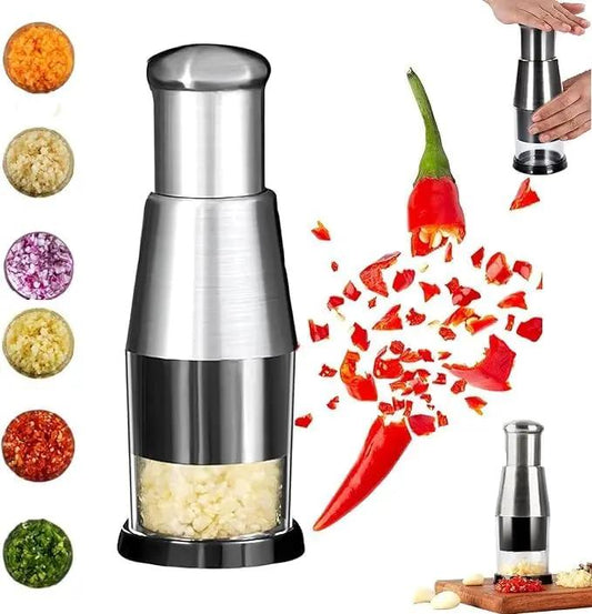 Multi-Use Garlic & Veggie Chopper – Stainless Steel - zensocart